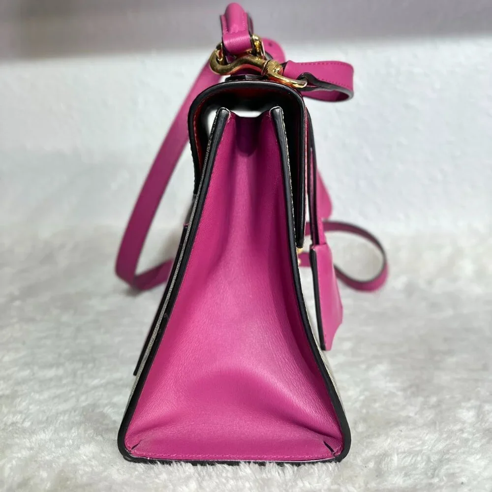 Gucci GG Logo Supreme With Top Handle Padlock Shoulder Bag Crossbody - Picture 4 of 9